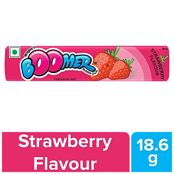 Boomer Strawberry Bubble Gum